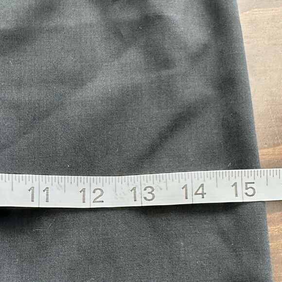 Balenciaga VTG sheath Wool black skirt feminine flounce hem sz 36 * Flaw - Picture 13 of 16